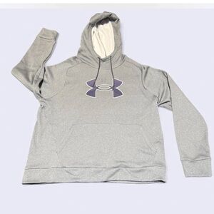 Under Armour Gray Hoodie with Purple Logo